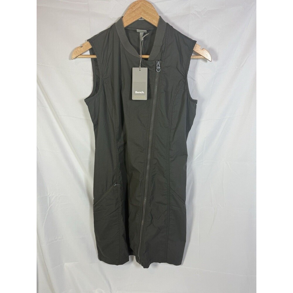 Bench Sleeveless Zip Front Lightweight Mini Dress Dark Grey Size Small - Picture 8 of 8
